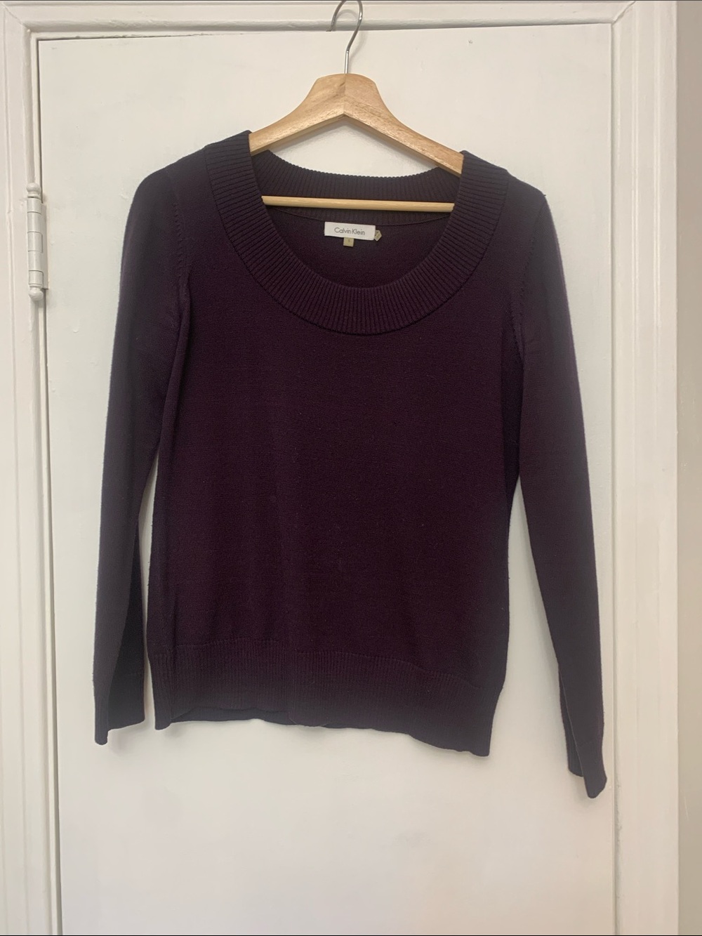 Calvin Klein Plum Scoop Neck Sweater